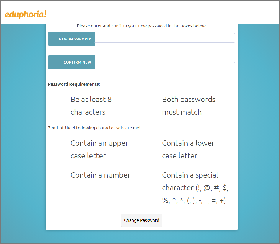 Setting Up Password Complexity Eduphoria