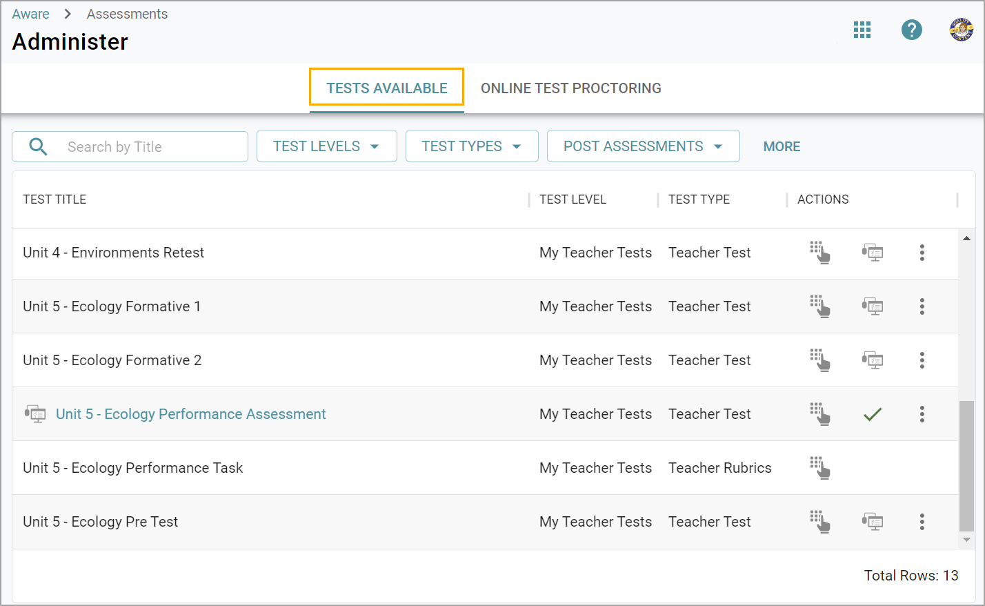 Online Testing